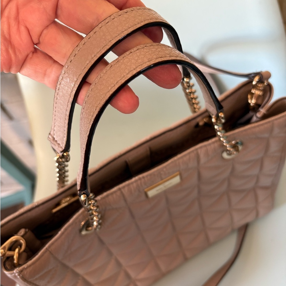 Kate Spade | Neutral Lavender Quilted Women's Medium Shoulder Bag - Picture 4 of 16